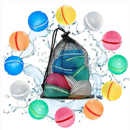 MagMen Aquabombs: Reusable Magnetic Water Balloon Bombs (10-Pack) - Fast Easy Fill, No Mess, Secure Snap Close for Kids and Adults Outdoor Play, Summer Fun