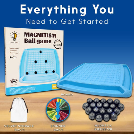 MagMen MagnaStack: The Magnetic Strategy Game - Like Chess, But Way More Simple to Learn, Fun for All Ages, Fast-Paced and Tricky to Master! (Board Play Format)