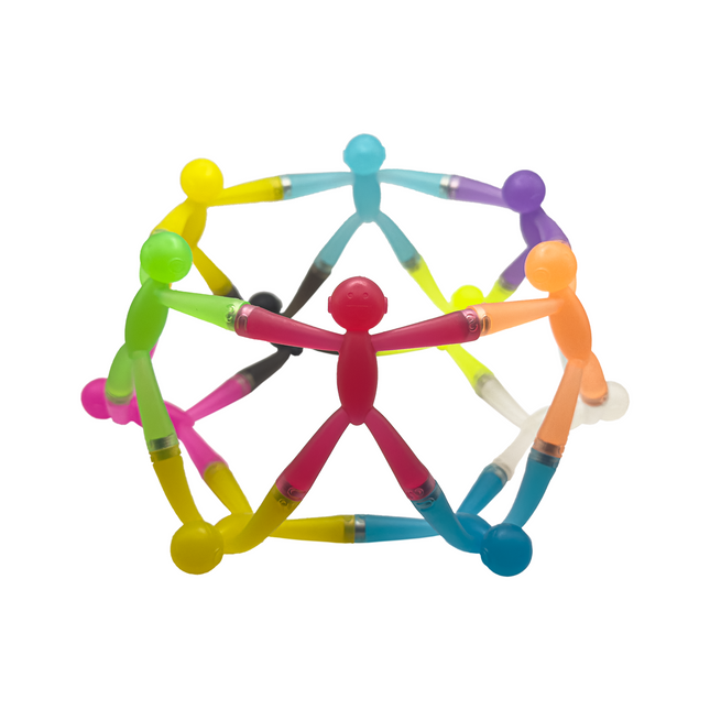 MAGMEN Enhanced Grip Magnetic Fidget Toys 10 Pack (Opaque Colors) Strong Magnets - Travel Entertainment Sensory Toys Kids Ages 3 and up.